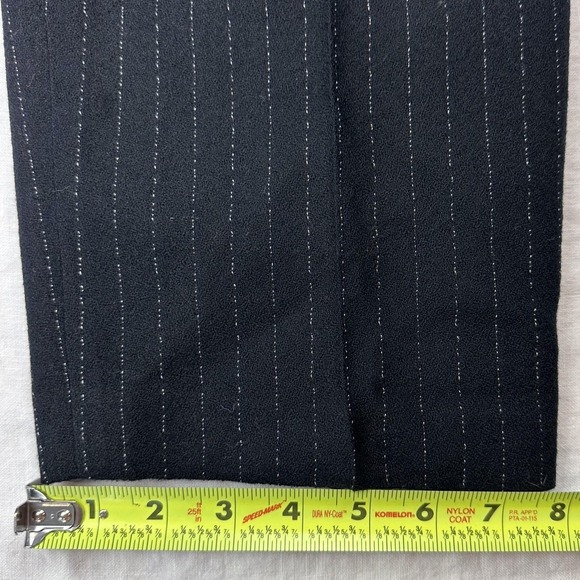 Vintage 90s Trousers Pants Womens 16 Pinstripe Dress Career Slacks Pockets Taper - Picture 7 of 10